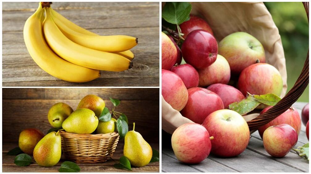 Корисні при подагрі фрукти – банани, груші та яблука